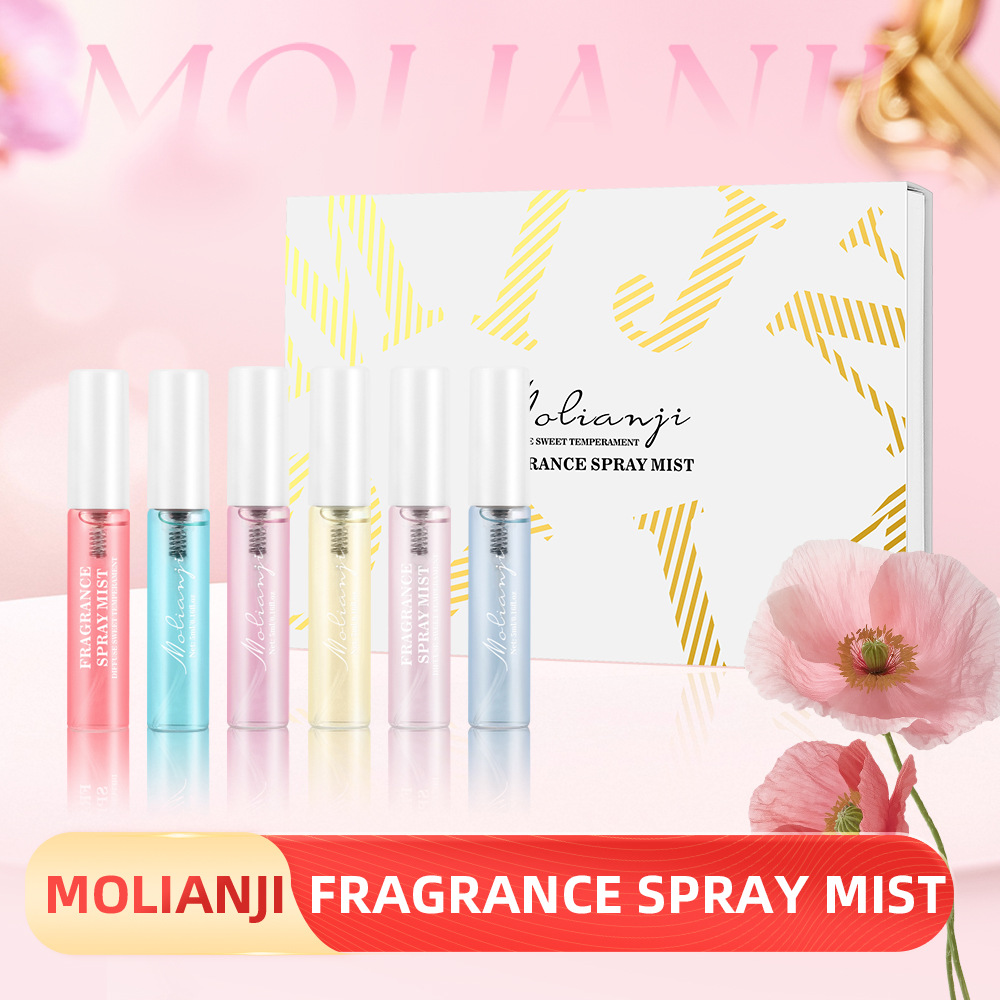 [Foreign Trade] Cross-Border Perfume Set 6-Pack Long-Lasting Premium Fragrance Spray Gift Box Alcohol-Free