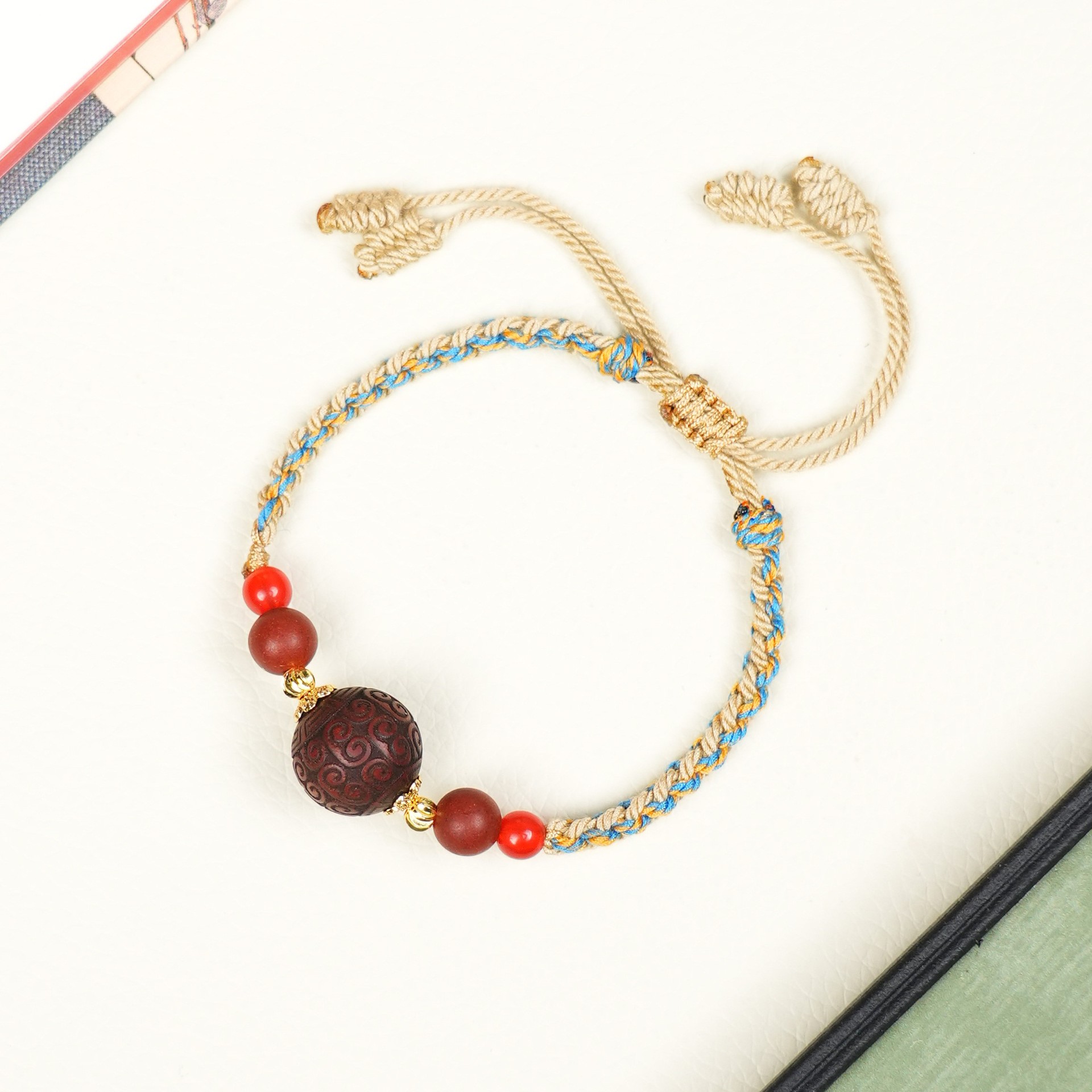 Live explosions natural fragrant beads ancient handmade rope thousands of fragrant pumpkin beads bracelet factory direct supply