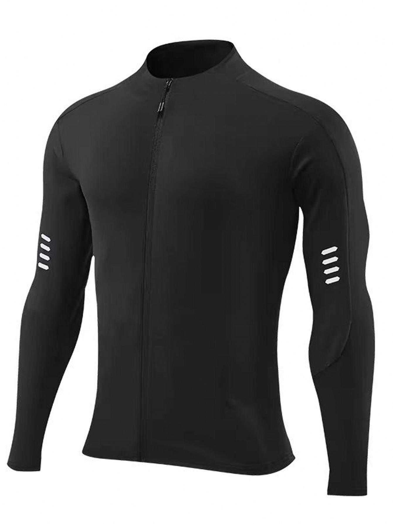 Men's Quick Drying Long Sleeve Cardigan Jacket Slim Fit Stretch Sports Fitness Base Layer Training Running Top Trendy Autumn_viptrois.com