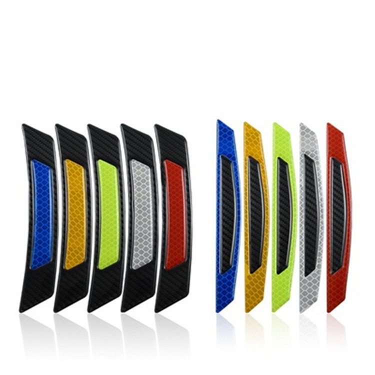 Wheel eyebrow door side decoration creative personality body carbon fiber side logo car reflective anti-collision strip car sticker