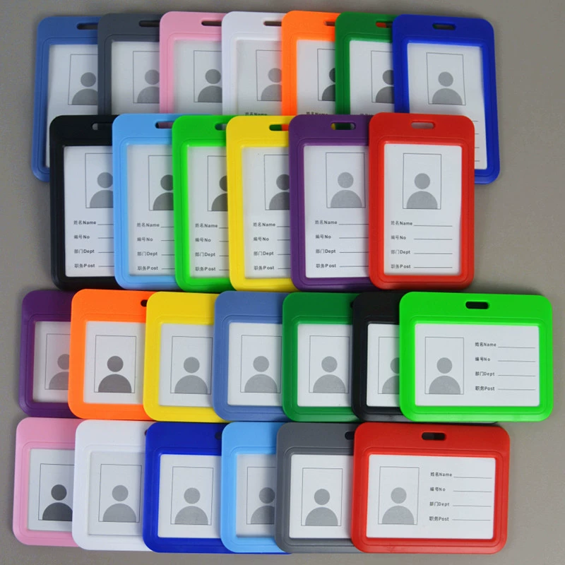 Двойная проездная Крышка для удостоверения личности Слайд-Крышка карты Push-Закрытие карты Жесткий чехол для карты нагрудная карта Пластиковый чехол для карты