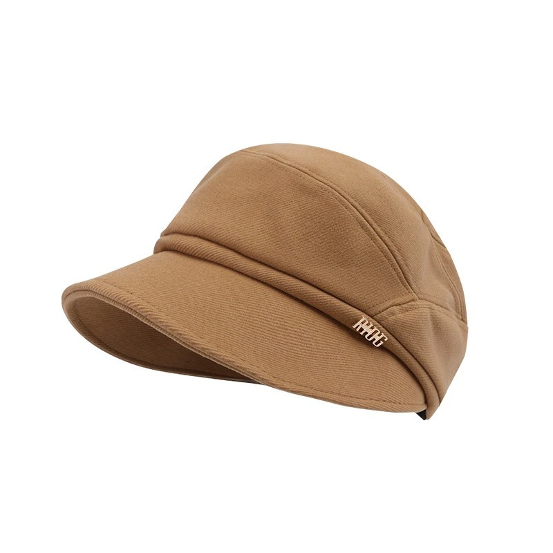 Sombrero de pila estándar pequeño de metal gorra de pico boina sombrero de moda tres en uno hembra otoño e invierno cálido sombrero de pescador complejo