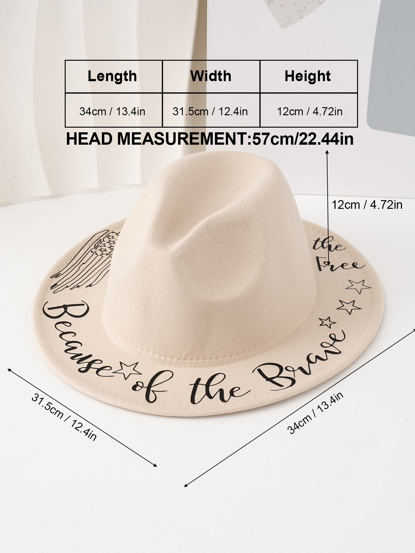 Hand Painted Star Pattern Wool Felt Cowboy Hat For Women_voghion.com