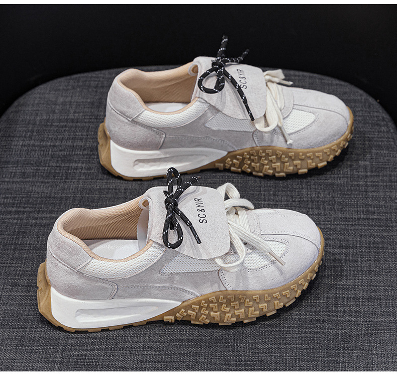 Giày sneaker nữ da heo đế dày phong cách Đức Huajiang mùa thu 2026 — M2632 màu trắng nhạt, M2632 màu vàng, M2632 màu nâu chi tiết 23