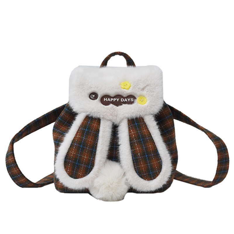 Cartoon Little Bunny Girl Mochila Peludo Mochila 2026 nueva mochila de peludo