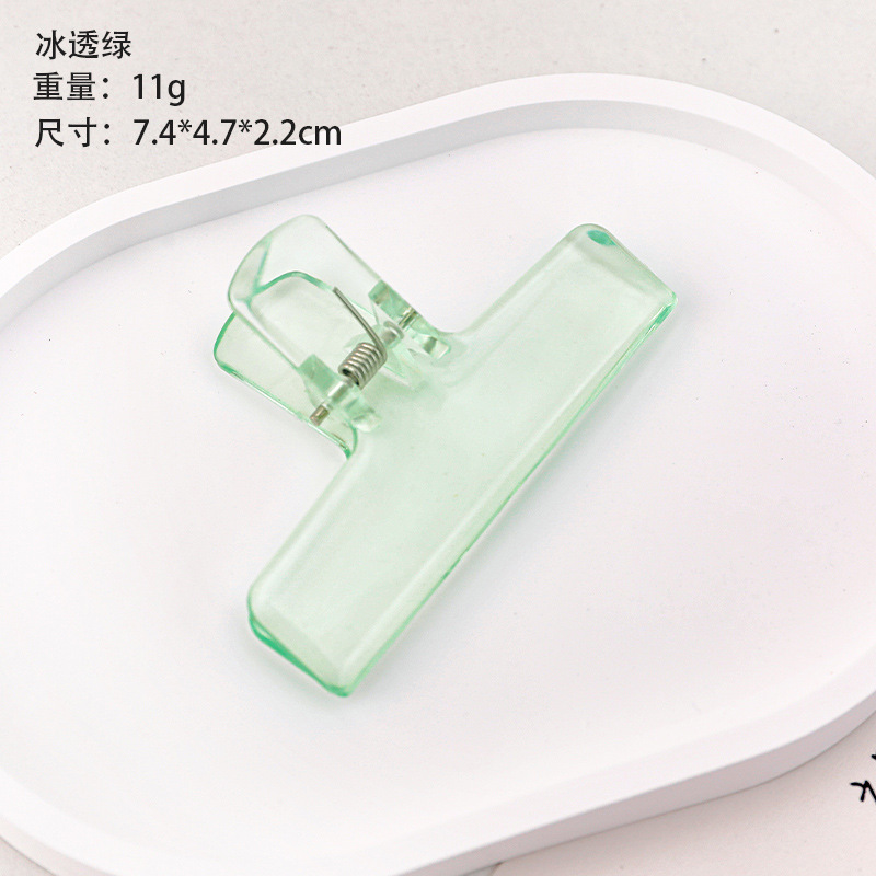 Carpeta transparente creativa acrílica clips de plástico transparente color jalea clips de notas clips de facturas clips de bocadillos