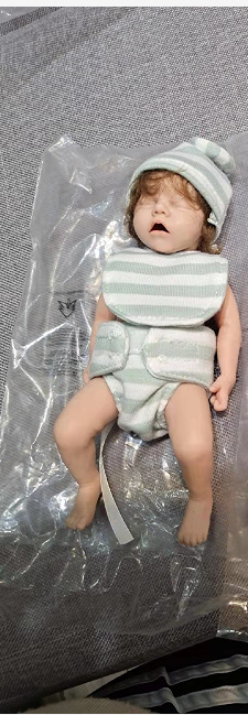 Nueva 15cm miniatura chica sujetando muñeca lavable raíz Pelo Rizado cara sonriente vívido blanco Hombre renacido bebé niña