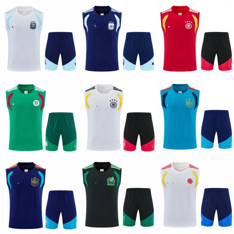 2526 Argentina Vest Set Spain Training Uniform Germany Vest Training Uniform Mexico Adult Training Uniform 2526 Argentina Vest Set Spain Training Uniform Germany Vest Training Uniform Mexico Adult Training Uniform