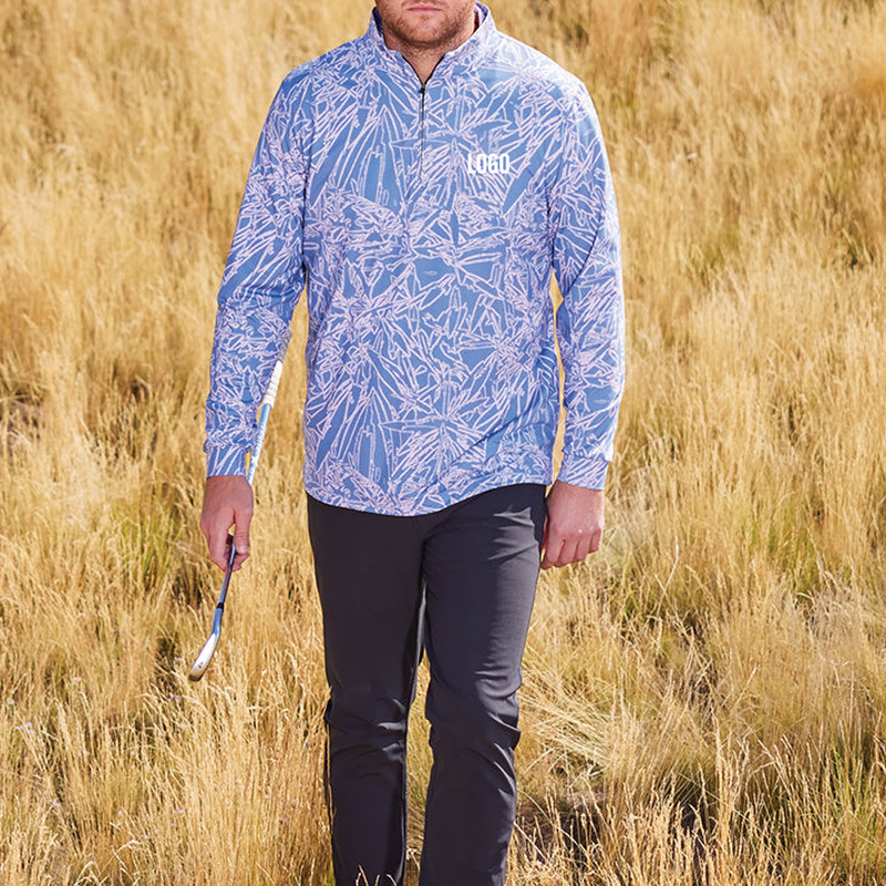 Waterproof nylon spandex Zip Pullover sports stretch half zip hoodie men's pullover jacket