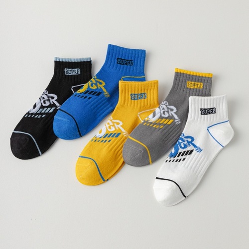 Socks Men's Short Socks Spring and Summer Thin Boys Sports Socks Sweat-Absorbent Short Cotton Socks Trendy Men's Socks Zhuji Wholesale