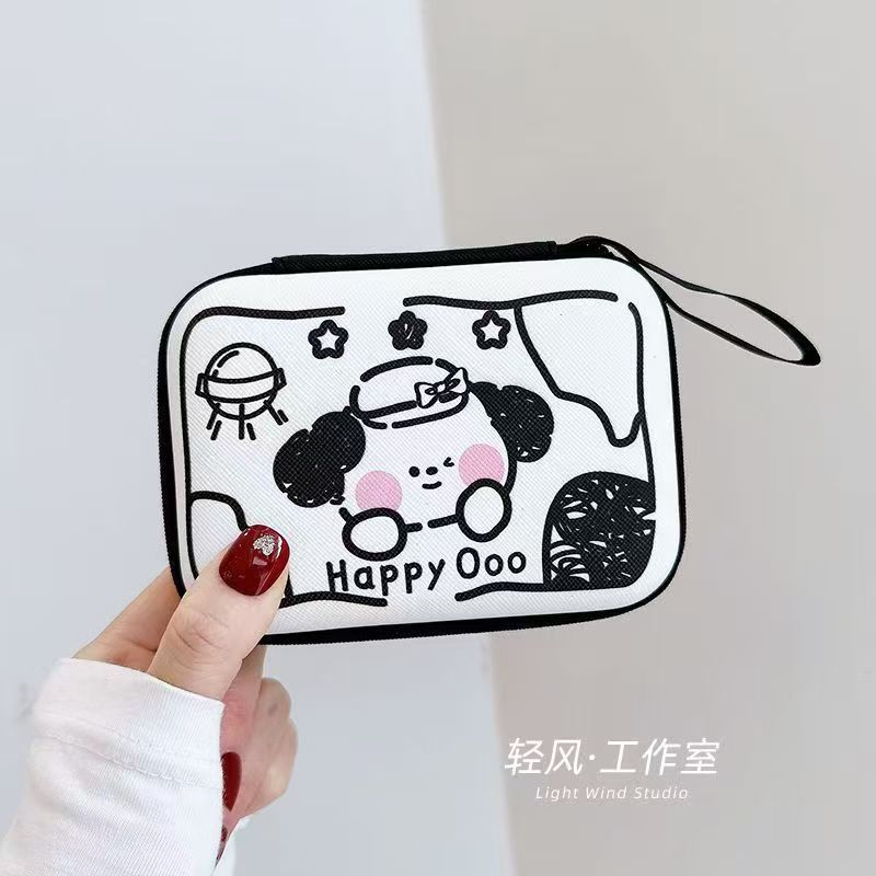 CCD 充電器デジタル収納袋ヘッドフォンデータケーブルかわいい漫画カメラポータブル整理ボックスハードドライブバッグハード|undefined