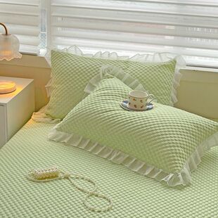 Summer Ice Bean Ice Silk Pillowcase 2024 New Home Pair Pillow Cover Student Dormitory Single Whole Head Cover