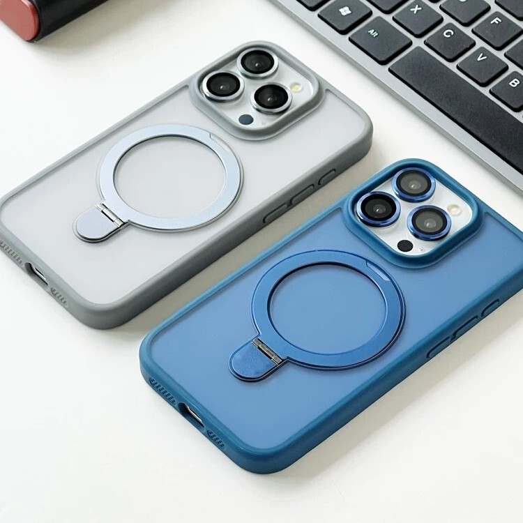 Suitable for Apple 15Promax Mobile Phone Case 16 Bracket Frosted Magnetic iPhone 14 with Lens Film 12 Protective Cover Suitable for Apple 15Promax Mobile Phone Case 16 Bracket Frosted Magnetic iPhone 14 with Lens Film 12 Protective Cover
