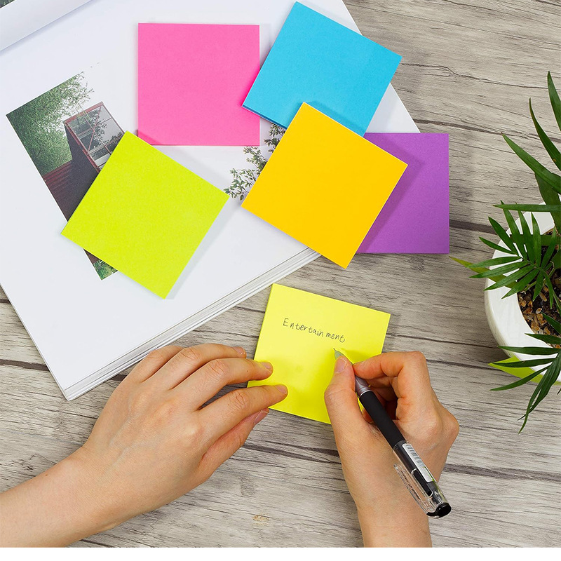 곡면 스티커 메모, 강력한 스티커 메모, 강력한 접착 스티커 메모, 학생용 사무용 문구 스티커 메모, 국경 간 전자상거래 맞춤화