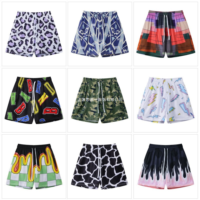Cross-Border Foreign Trade Summer Unisex American-Style Graffiti Casual Sports Trendy Shorts Breathable Quick-Dry Sports Shorts Cross-Border Foreign Trade Summer Unisex American-Style Graffiti Casual Sports Trendy Shorts Breathable Quick-Dry Sports Shorts