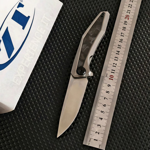 ZT0470 керамика подшипник на открытом воздухе Складной нож 20CV Титановый ручка+ углеродного волокна высокая твердость Дикая местность резкая инструмент