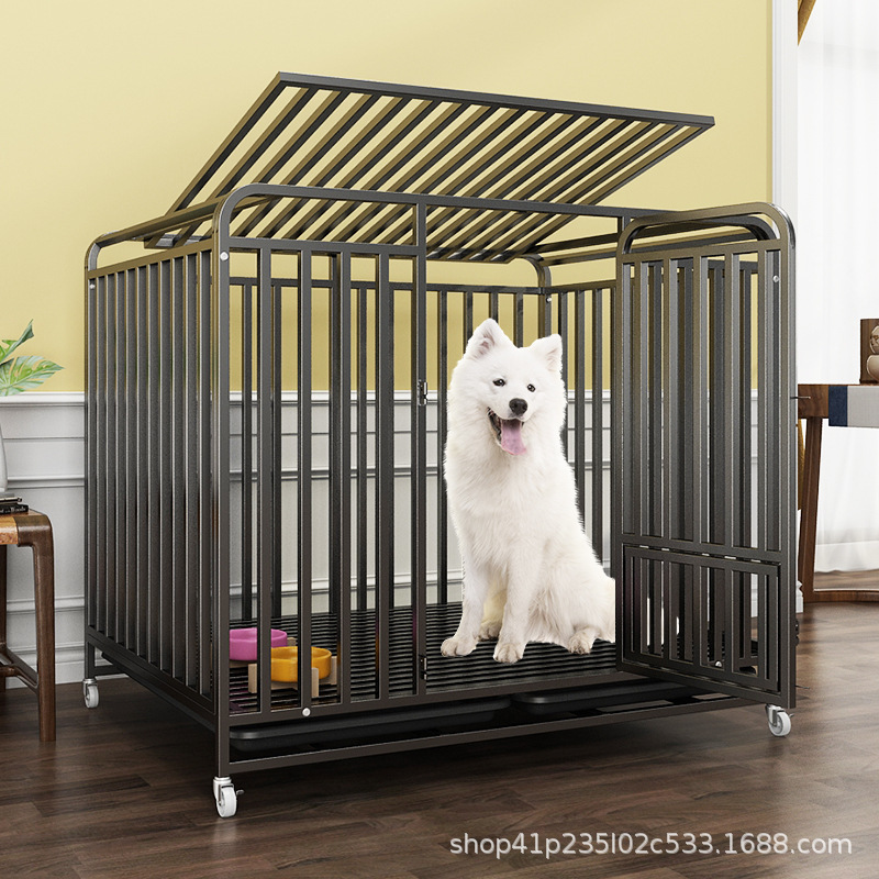Dog Cage for Home Indoor with Toilet for Large, Medium and Small Size Dogss Teddy Corgi Bichon Shiba Inu Golden Retriever Large Cage Kennel