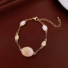 Golden white bracelet