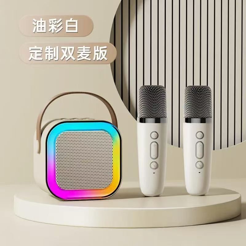 K12 Bluetooth Speaker with Integrated Microphone, Outdoor Karaoke Live Streaming, Portable Home Audio System, Direct Supply from the Factory