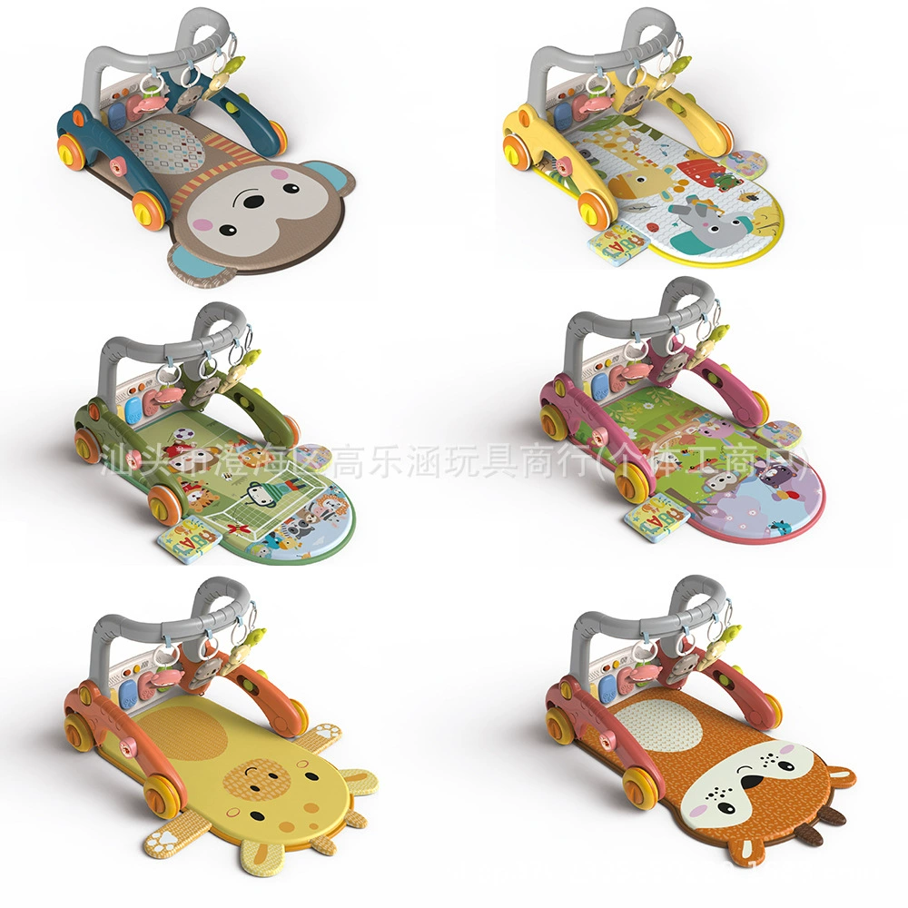 Музыкальная игрушка-педалер для малышей 7-в-1: многофункциональный фитнес-тренажер-пианино для младенцев, трансграничная поставка