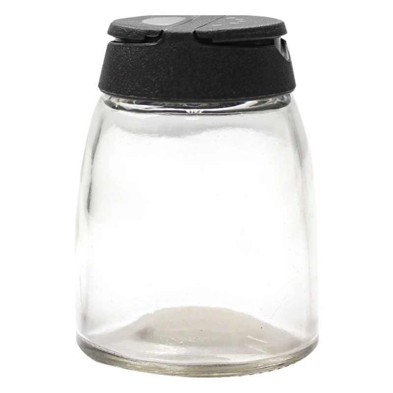 Прозрачная стеклянная банка для приправ с крышкой Отверстия для бутылок для приправ Универсальная банка для хранения Соус Гриль для перца Кухня Бытовая техника