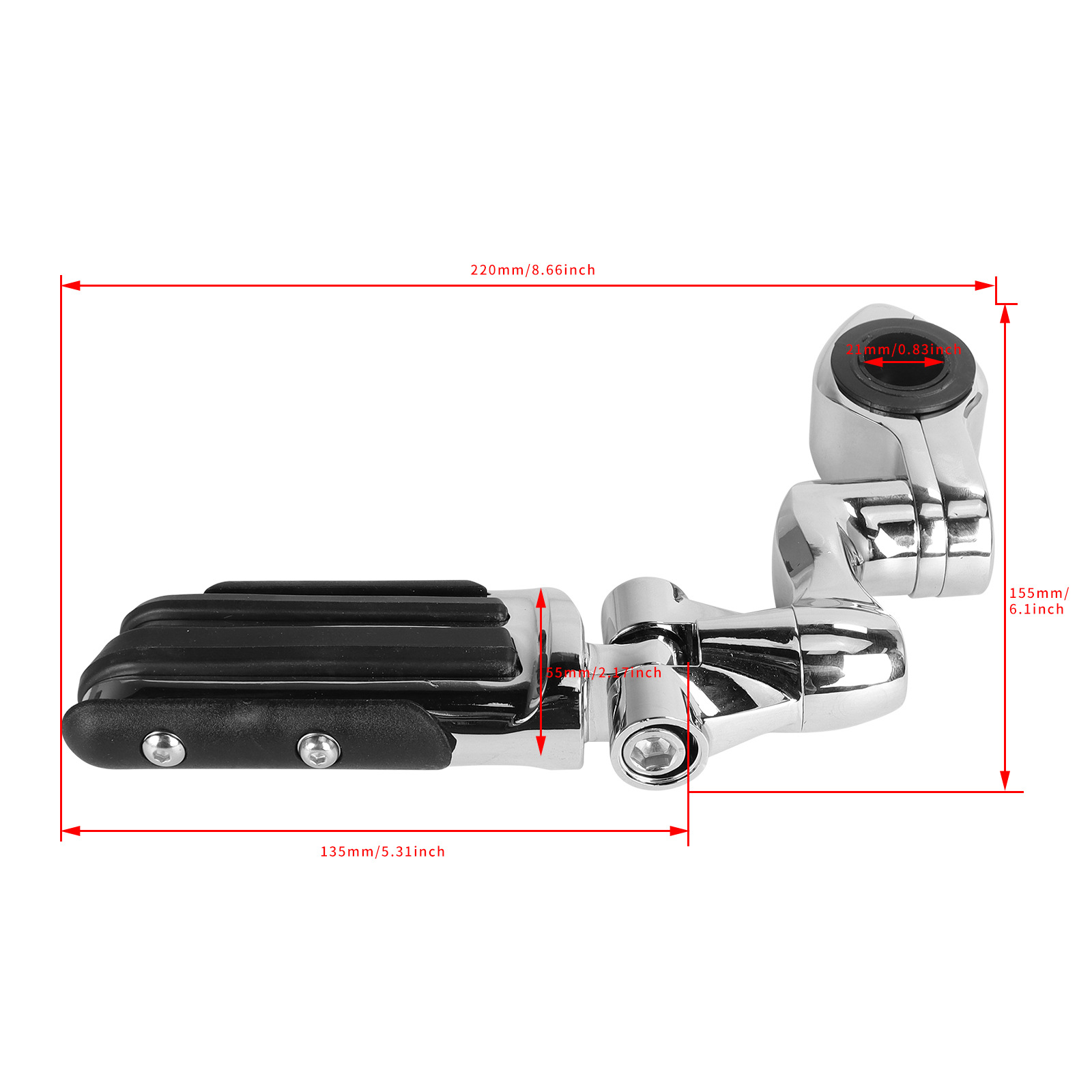 Suitable for Harley Road King Street Glide Modified Aluminum Alloy Footrests Motorcycle Modification Parts