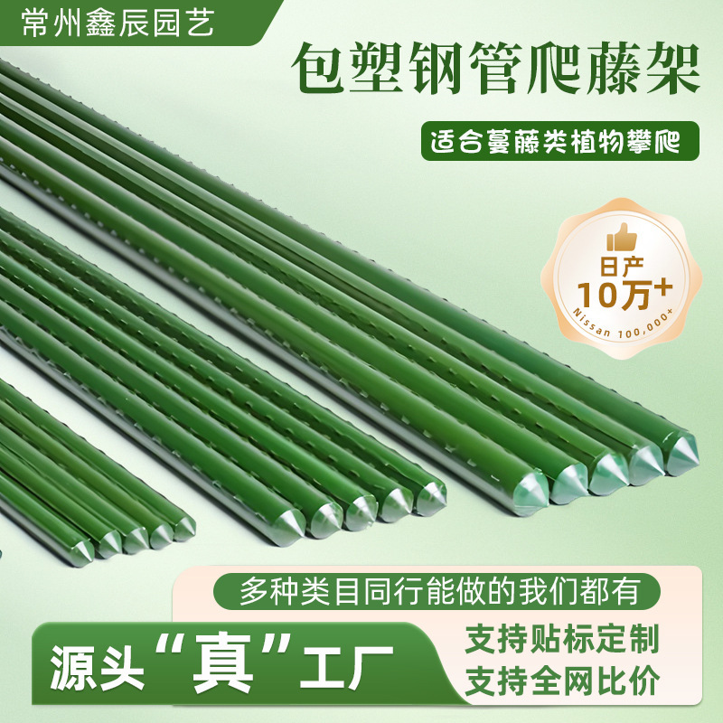 プラスチック被覆鋼管豆類支柱、ブドウ・野菜のつる性植物用支柱、花用支柱、アーチ型支柱、つる性植物用支柱|undefined
