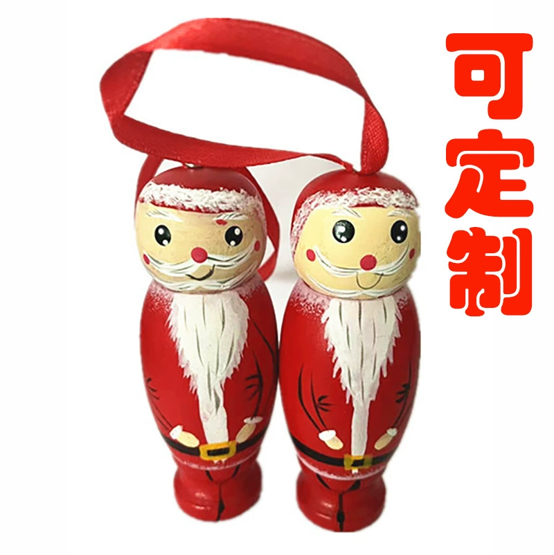 Фабрика прямой Рождественская кукла Интересный SANTA Клаус кулон независимая станция FUNNY SANTA дерево ремесло