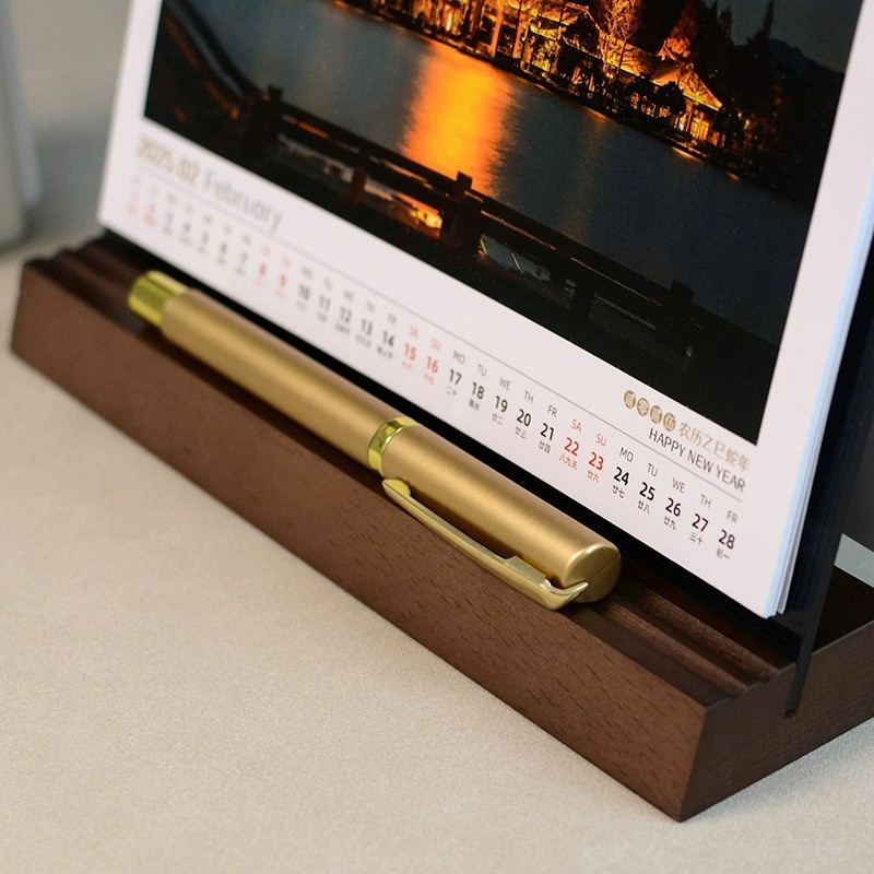 El nuevo calendario de escritorio del año de la serpiente en 2025 decoraciones de calendario de regalo corporativo muestra calendario de escritorio