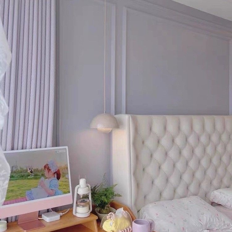 Bóveda de cama de dormitorio, lámpara de pared, protección ocular, sala de estudio, pared de fondo, nórdico, ambiente de estilo crema francés minimalista moderno