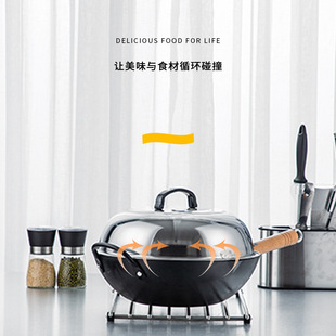 Multi-Purpose Wok Lid, Thick Magnetic Pot Lid, Manufacturer of Multi-Stainless Steel Lids, Wholesale Food Chaozhou