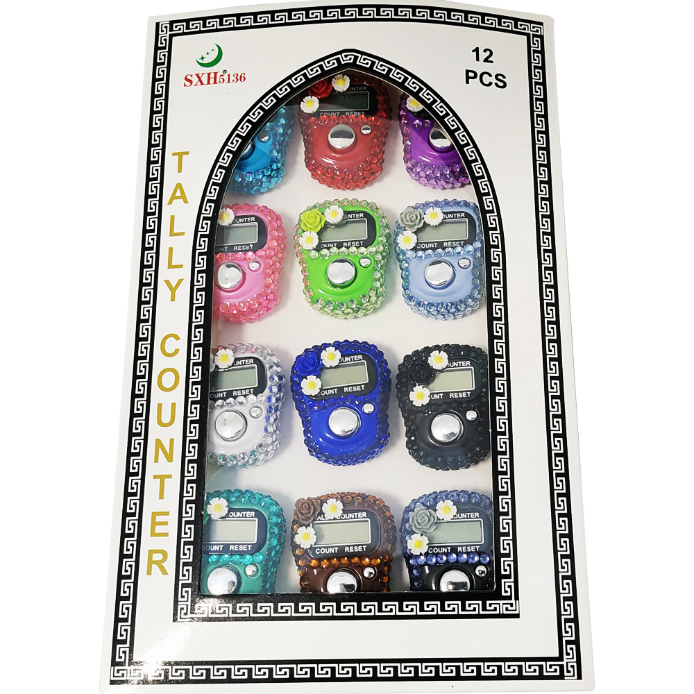 sxh5136牌1011kh普钻带花纽扣电池戒指计数器电子触摸式数显