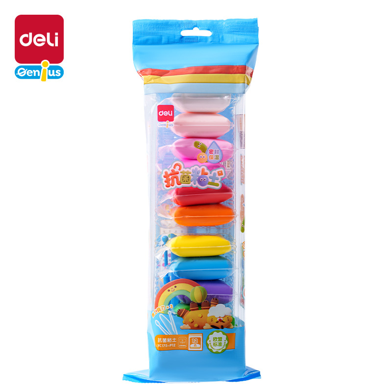 Dely YC175 bolsa auto-sellada de arcilla 12 colores 24 colores 36 colores juguetes para niños y estudiantes de barro de color pasta de goma hecha a mano