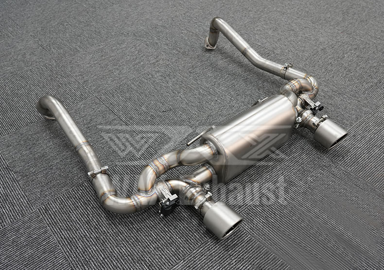 Suitable for Porsche 718 981 982 Modified to Gt4 Model, 2012-2024 Tailgate with Valve Sports Exhaust