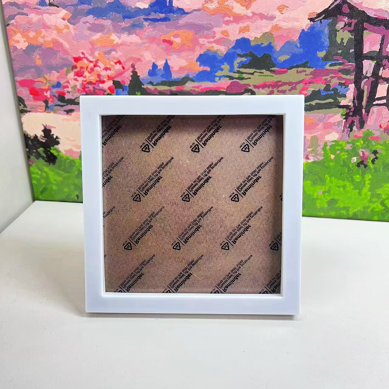 Square plastic photo frame