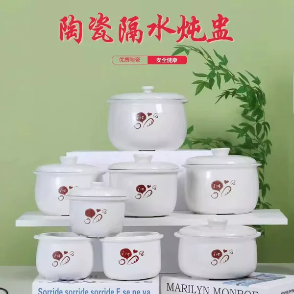 Bear electric cooker ceramic accessories 0.8L liner lid size stew jar Shaxian soup pot crock pot stew pot wholesale