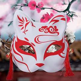 网红狐狸面具古风仙女半猫脸面具日式手绘动漫二次元化妆舞会面罩