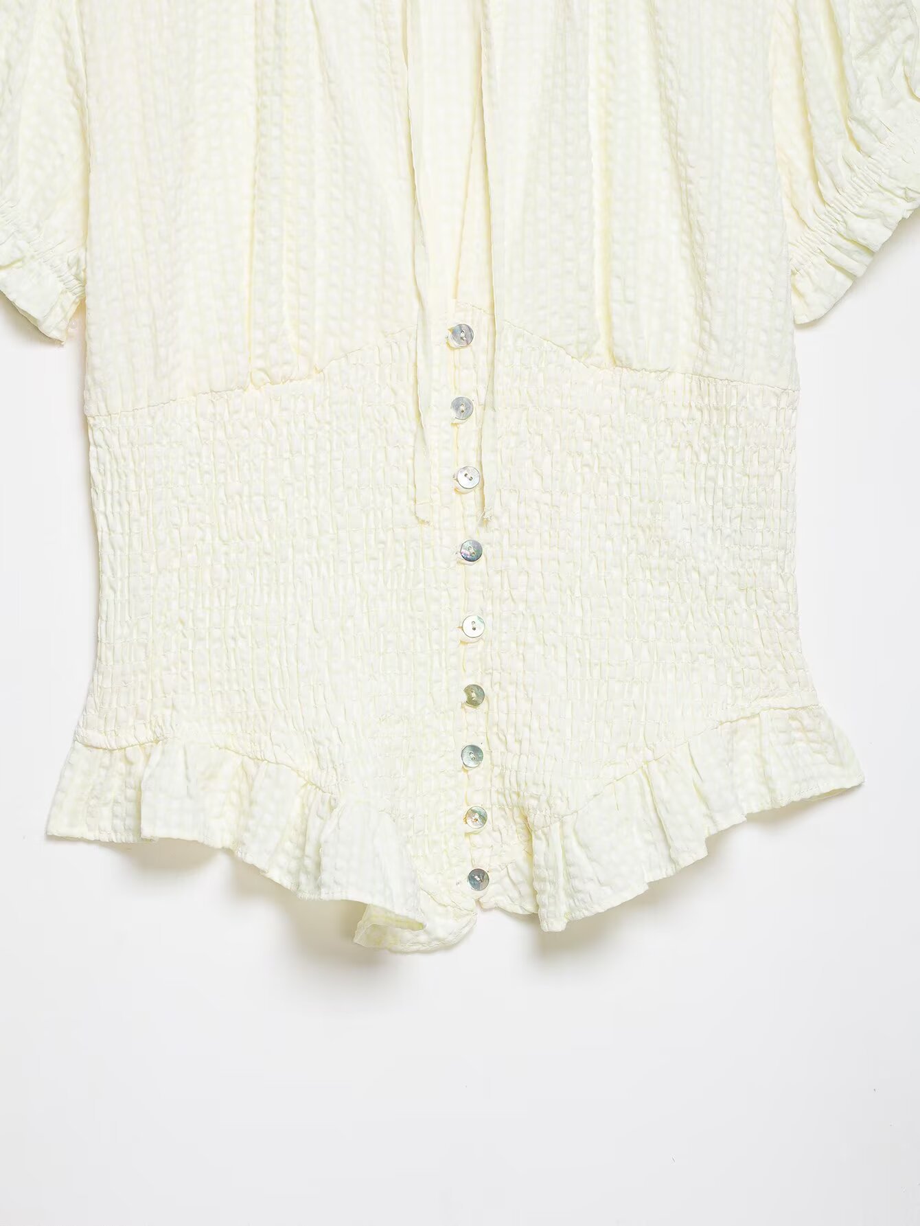 Women's Clothing Women's Bow Embellished Patchwork Shirt Top Elegant Fashionable Spring Summer For Formal & Casual For Women_ecoleips.com