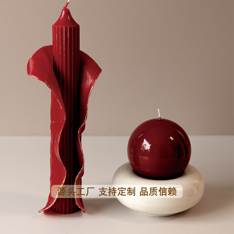 Francés retro mano elegante modelado banana cerilla de vela nicho no fumador cena de luces de vela de alta calidad decoración para el hogar