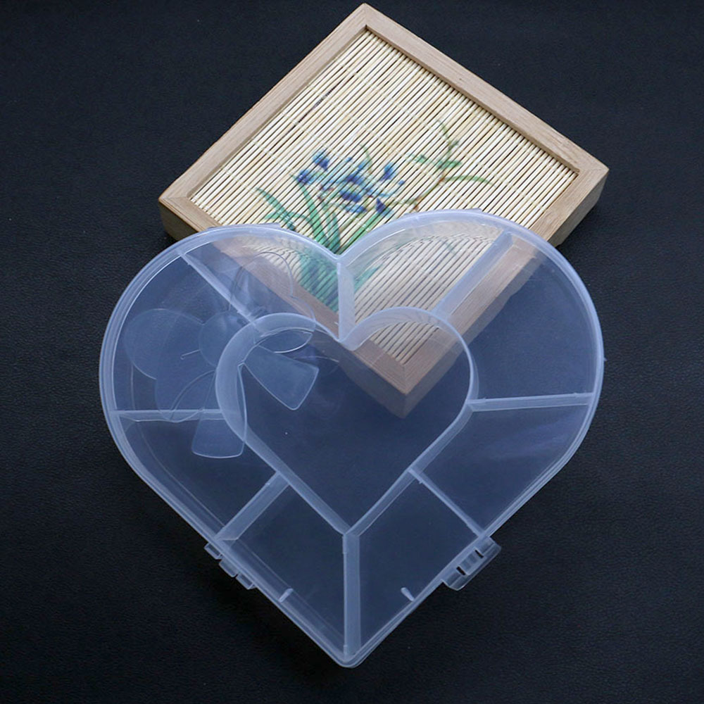 新款简约透明塑料收纳盒大容量分类整理储物盒分格饰品盒厂家批发