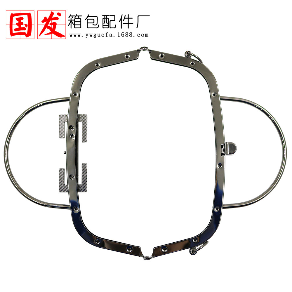 Agujero de tornillo: 20,5 cm curvo liso doble mano oro al por mayor botón de bolso