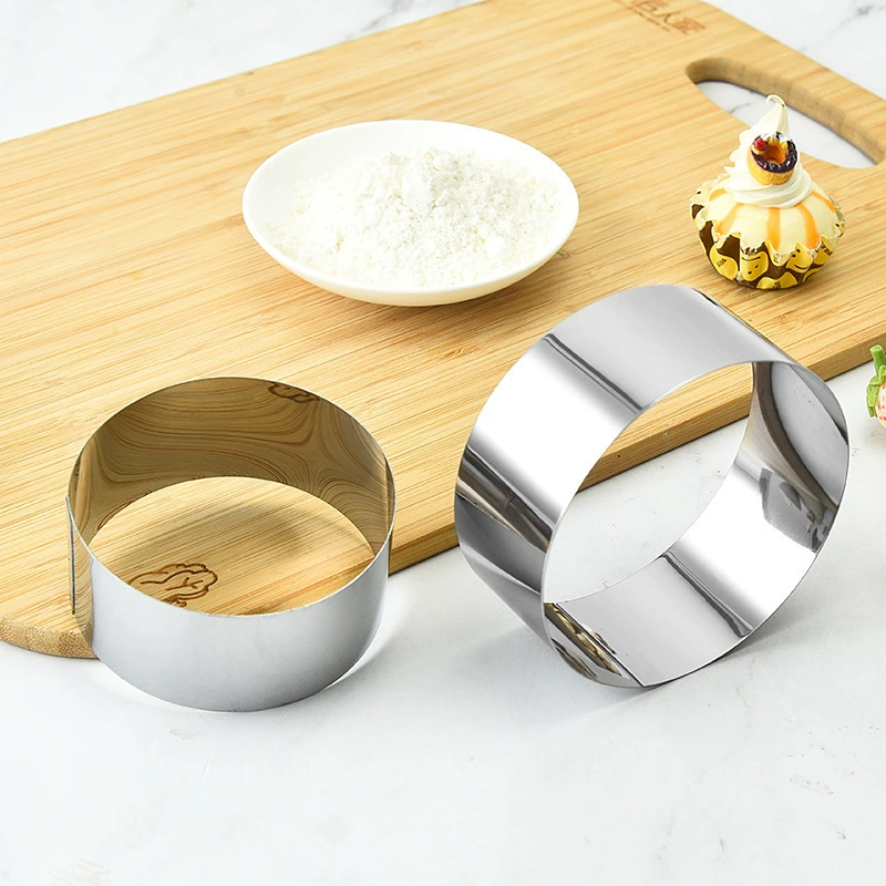 Кольцо для мусса из нержавеющей стали, форма для печенья, форма для торта, вырубка для теста для пельменей, кухонные принадлежности для выпечки, круглое кольцо для мусса для десертов
