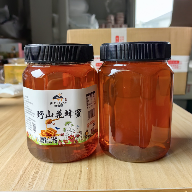 Shanhua honey 1000g bottled honey pure wild mountain honey bottled Tufeng honey farm self-produced Baihua bottled
