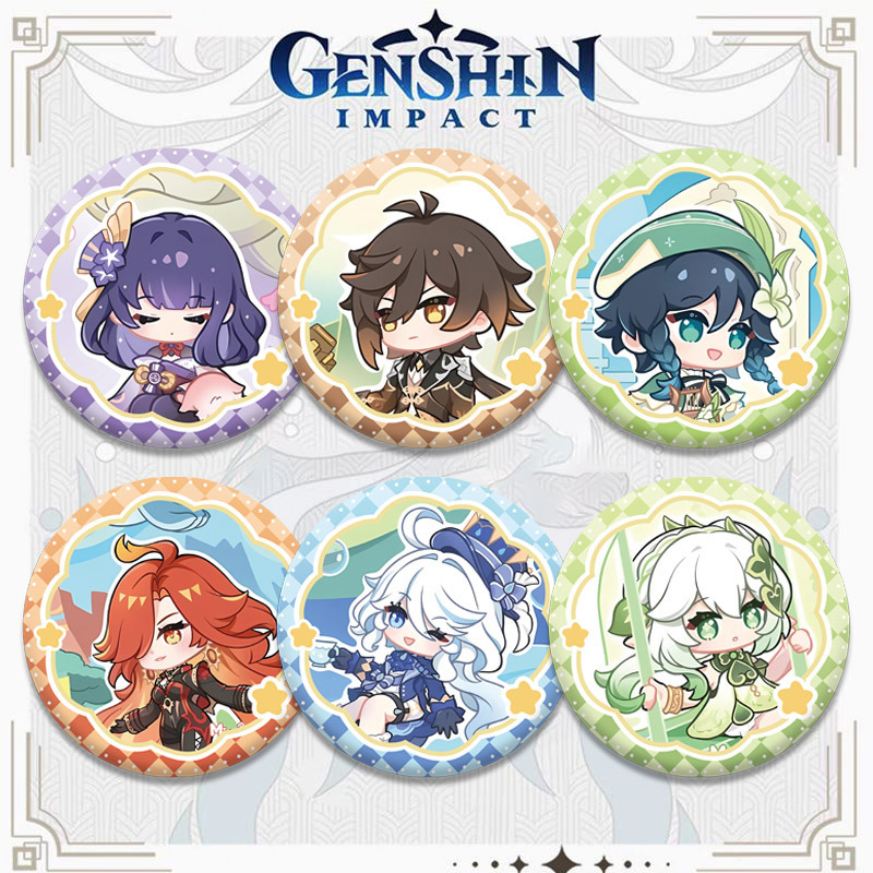 New Genshin Impact Fourth Anniversary Q-Version Furina Merchandise Laser Wendy Badge Pendant Ornament Gift New Genshin Impact Fourth Anniversary Q-Version Furina Merchandise Laser Wendy Badge Pendant Ornament Gift