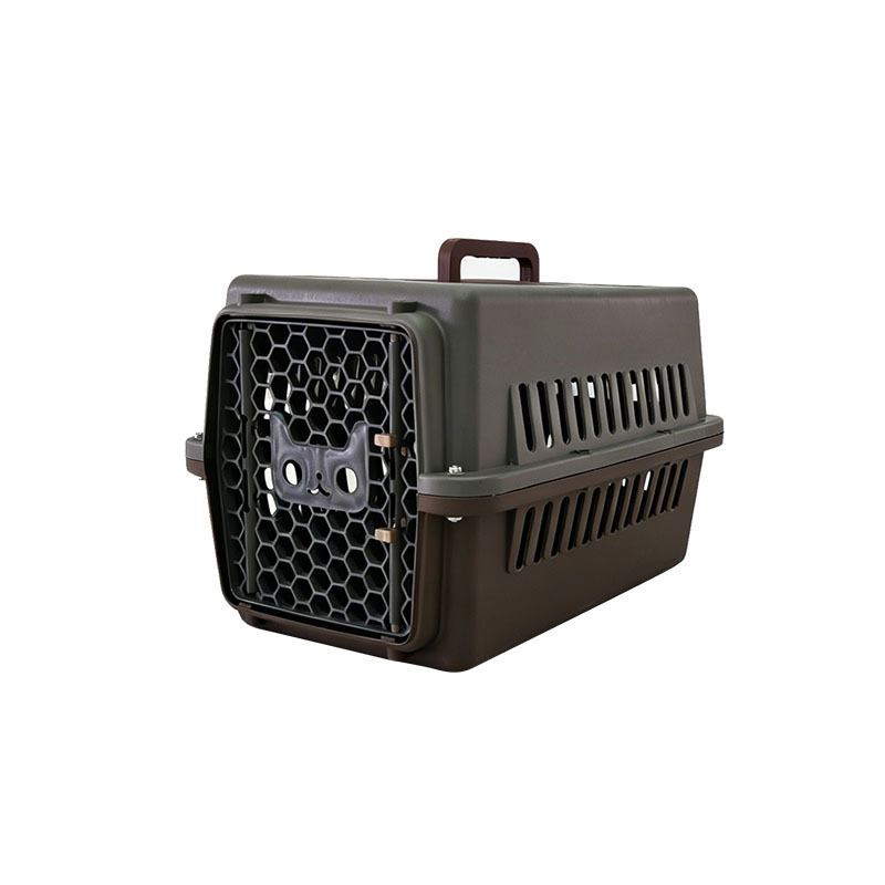 Caja de Transporte Aéreo para Mascotas Plástico Portátil para Perros y Gatos