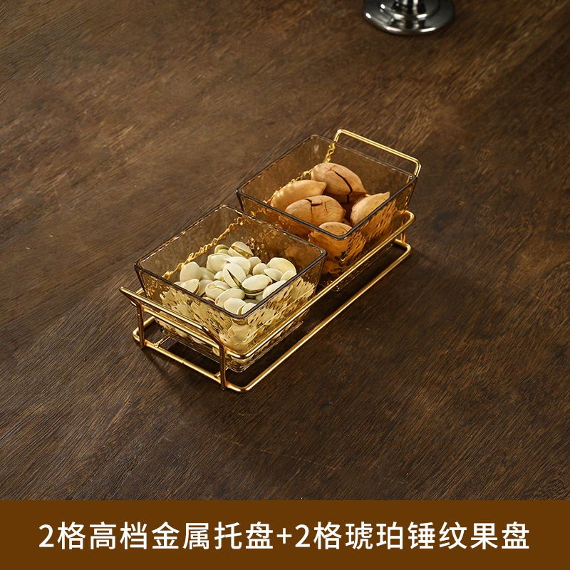 Ларейка-тарелка Snack tray (Nordic INS) акриловые многоотсековые сервировочные блюда, золотая рама и варианты из бамбука