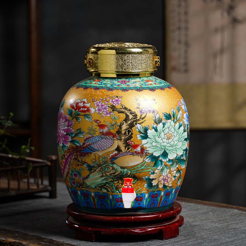 노란색 잠금 장치가있는 20kg 플라스틱 수도꼭지