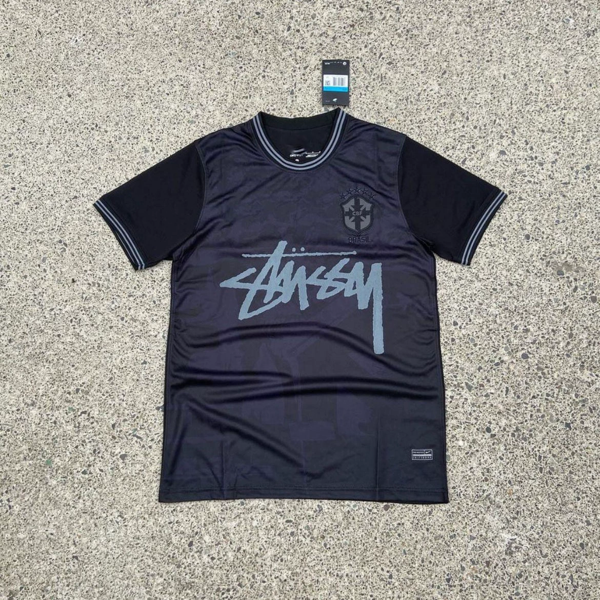 Футболка Stussy Stussy с подписью, Аргентина, Интер, Бразилия, Италия, Фламенго, короткие рукава
