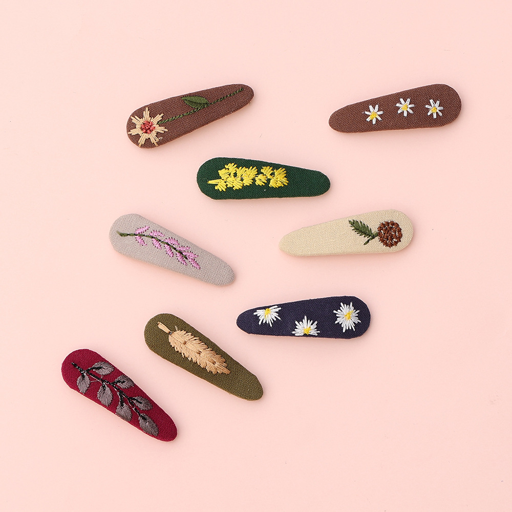 Cross-Border New ins style hair accessories children's BB clip Girls cute hair clip three-dimensional embroidery little girl bangs clip_voghion.com