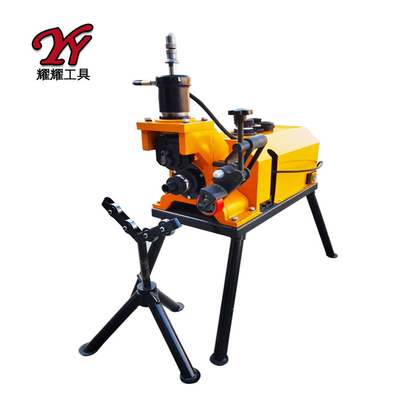 Heavy duty 8-12 inch plastic lined oil pipe hydraulic grooving machine automatic stainless steel pipe fire pipe galvanized pipe grooving machine